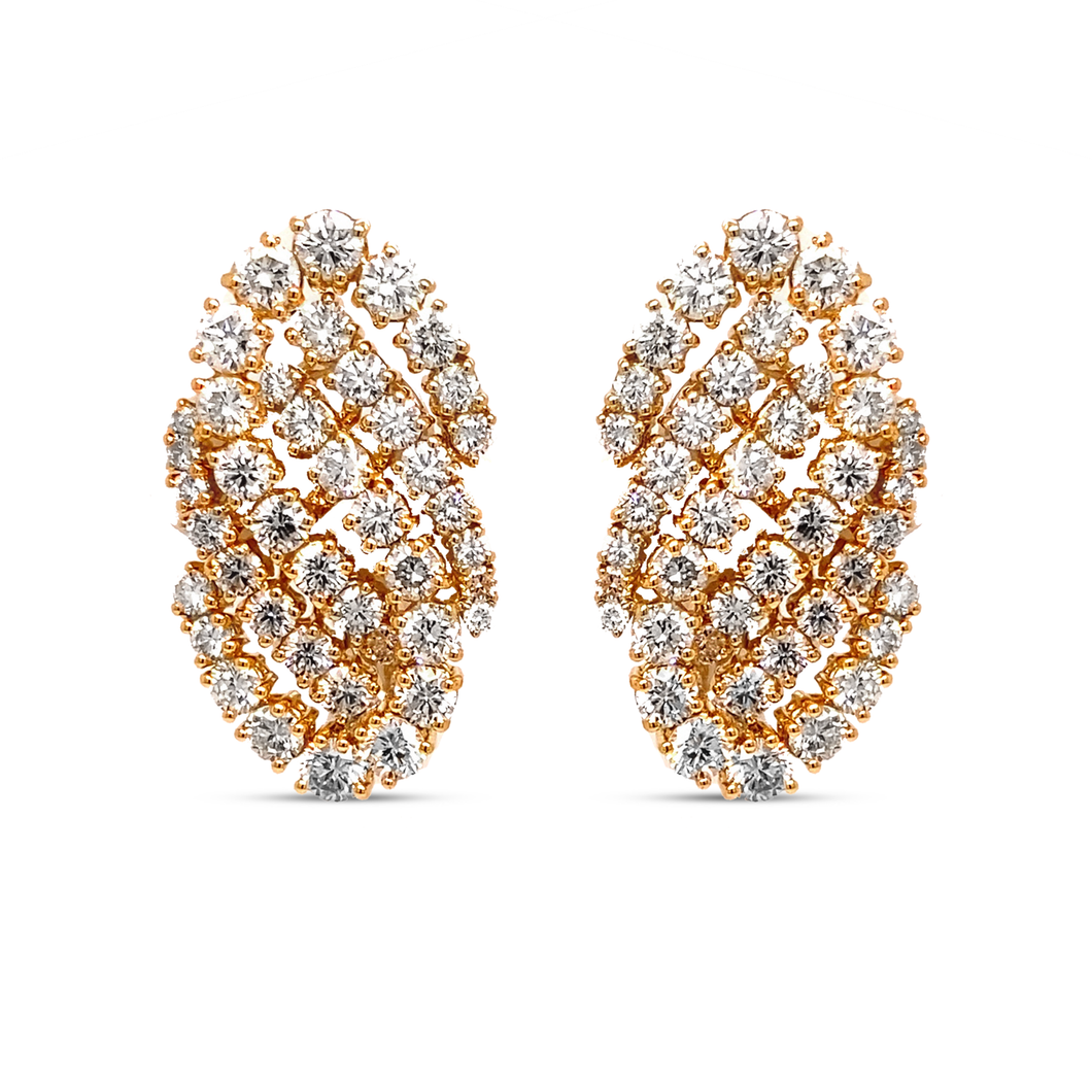 Diamond Leaf Earrings