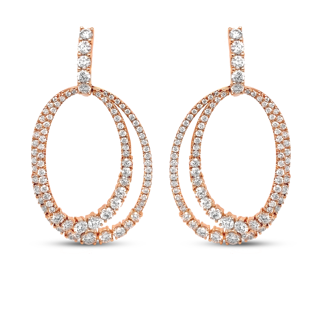 Rose Gold Diamond Earrings