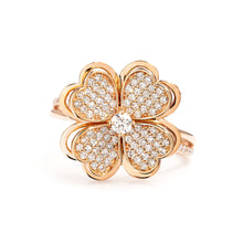 Load image into Gallery viewer, Four-Leaf Clover Diamonds Ring
